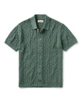 The Monterey Sweater Polo in Deep Sea Geo Crochet